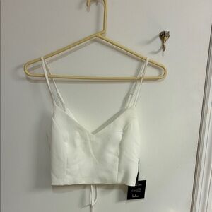NWT Lulu's Ivory Crop  Top SZ S